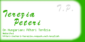 terezia peteri business card